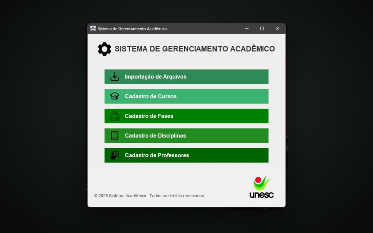 Gerenciamento de Universidade